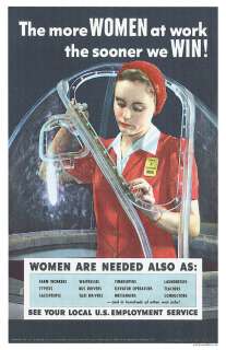 World War II Women At Work Rosie The Riveter Poster  