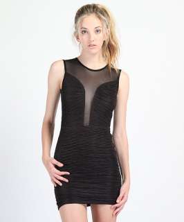 MOGAN Cut Out MESH Open Back BODY CON DRESS Sexy Cocktail Party 
