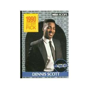  1990 91 Hoops #393 Dennis Scott LS RC 