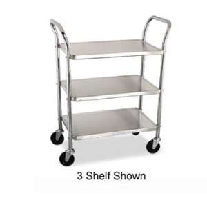 Shelves, 36 X 16 X 27 1/2, 4 Heavy Duty Casters, Stainless 