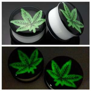  9/16 14mm Marijuana Weed 420 Cannabis Acrylic Glow in the 