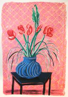 DAVID HOCKNEY AMARYLLIS IN VASE LITHOGRAPH SEE IT LIVE ON 
