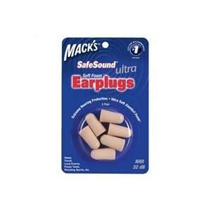  Macks Ultra SafeSound® Ear Plugs   3 pair Blister Pack 