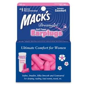  Macks DreamgirlTM Foam Ear Plugs   10 pair Box Health 