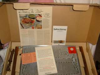 Vintage Salton Hotray Model H 134 Terrace Master with swivel bin, Food 