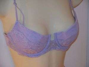   Secret Lace Overlay Balconet Bra Lilac Black 34A 34C 36B 36C  