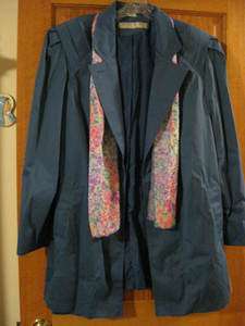New Womens Sz 22W Jacket Coat W/Floral Scarf Brem Rainwear Raincoat 3X 