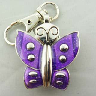 Cute Pendant Boy Girl Child Butterfly Key Chain Pocket Watch New 