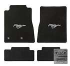 Mustang Floor Mats w/Black Silver Pony Emblem Fits 2011 2012 Coupe 
