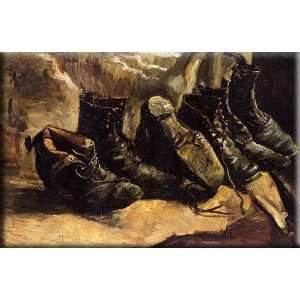  Three Pairs of Shoes 30x20 Streched Canvas Art by Van Gogh 