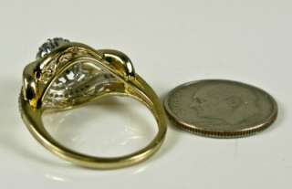 Designer .48ctw Genuine H SI Old Cut Diamond Sterling 925 Ring 4.2g 