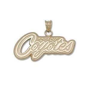   Coyotes 3/8 Word Mark Pendant   10KT Gold Jewelry