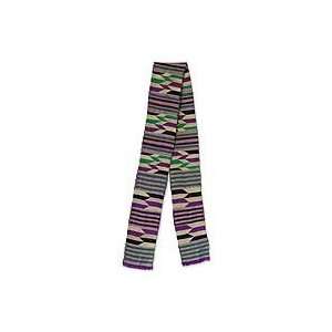  NOVICA Cotton kente cloth scarf, Unique Colors