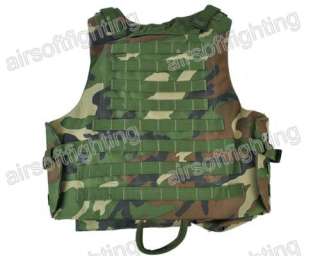 Airsoft Molle Tactical FSBE Style Carrier Vest Woodland  