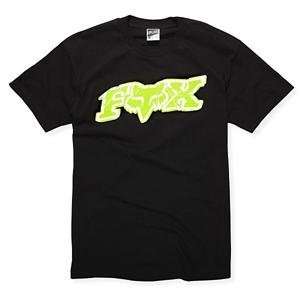  Fox Racing Up Against T Shirt   2X Large/Black/Green Automotive