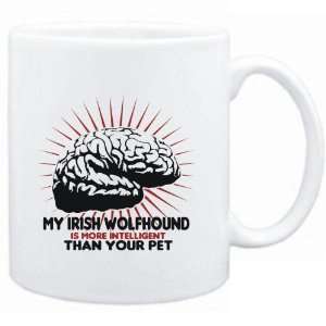 Mug White  MY Irish Wolfhound IS MORE INTELLIGENT THAN YOUR PET 