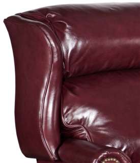 Burgundy Leather Recliner Arm Chair  