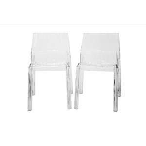  Wholesale Interiors Charo Clear Acrylic Accent Chair (Set 