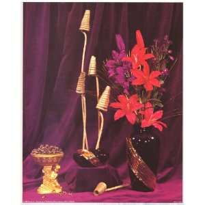   Purple Cones Still Life   Photography Poster   16 x 20: Home & Kitchen