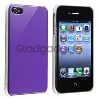 Purple Glossy Plastic Case Cover+Privacy Filter Accessory Bundle For 