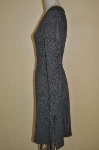 Chanel 10A Classic Grey Wool Dress CC Buttons 36 NEW  