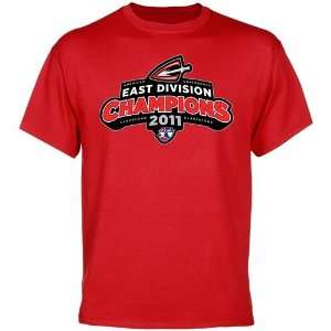  Cleveland Gladiators 2011 AFL East Division T Shirt   Red 