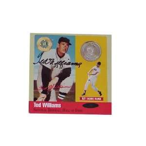  Autographed Ted Williams Commerative Coin Sports 
