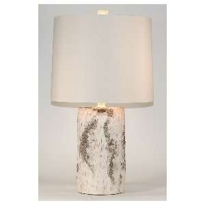  Arteriors Rustic Real Birch Log Accent Table Lamp: Home 