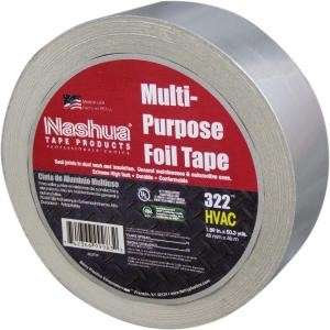   Rolls Nashua Multi Purpose Foil Tape 322 HVAC 1.89 x 50 yards  