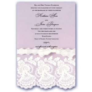  Embossed and Die Cut Lavender Wedding Invitations: Health 