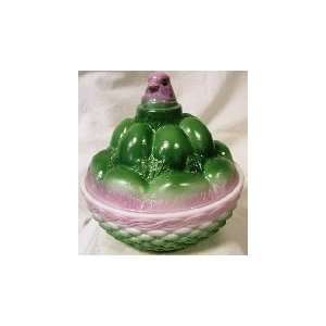  Handpainted Spring Green Chicken on Egg Pile Solid 2 Piece 