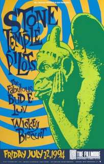 Stone Temple Pilots original 1994 concert poster Bill Graham Presents 