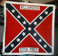 WILLIAMSBURG, SEVEN PINES!Confederate Civil War Flag  