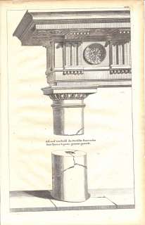 1700   DORIC COLUMN   Dutch engraving  