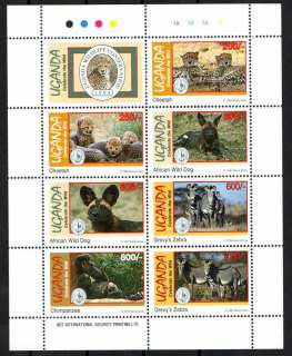   MNH stamps 1994 Sierra Club Wild Animals MS   II Cheetah Zebra  