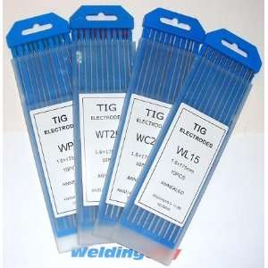  10 TIG Welding Tungsten Electrodes 1.5% Lanthanated (Gold 