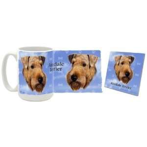  Airedale Terrier Mug & Coaster Gift Box Combo   Dog/Puppy 