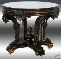 6790 Rosewood Marble Top Center Table  