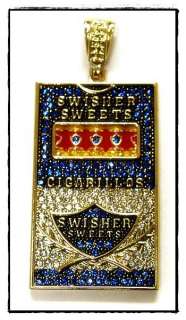 Hip Hop swisher sweets Pendant 5086G w/necklace 36 4mm wide Franco 