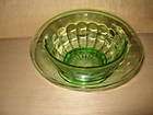 Amber Depression Glass Cornflower Cut Console Bowl  