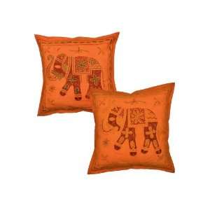  Indian Handmade Cotton Cushion Cover: Home & Kitchen