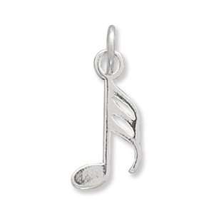   : Sterling Silver 32nd Music Note Charm: West Coast Jewelry: Jewelry
