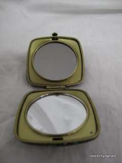 Jay Strongwater Small Green Compact Mirror  