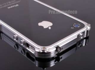 New Luxury Silver Real Metal Aluminum Bumper Case For Iphone 4 4G 4S 