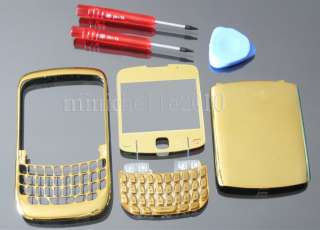 chrome gold Housing Case For Blackberry curve 8520 8530  