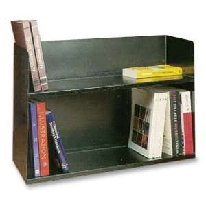  Book Rack Two Tier 30 1/8x10 1/2x20 Black Office 