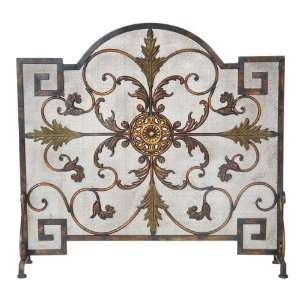  Arched Panel Screen Antique Copper & Patina: Home 