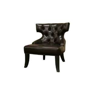   Dark Brown Leather Club Chair by Wholesale Interiors: Home & Kitchen