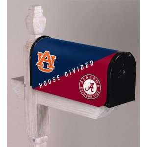 Alabama and Auburn House Divided Magnetic Mailbox Cover:  