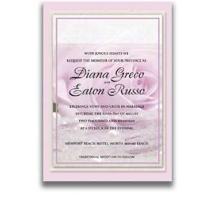  30 Rectangular Wedding Invitations   Lavender Rose n 